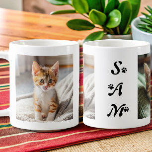sött, modernt kattfoto namn kaffemugg