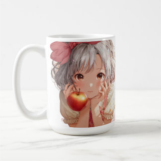 sött moe anime karaktärs porträtt kaffemugg