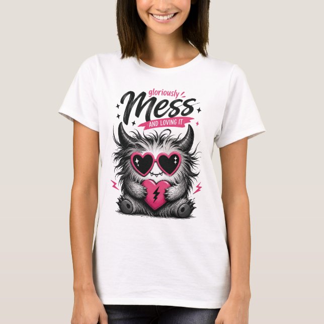 Sött monster fantastiskt röra Grafik T Shirt (Framsida)