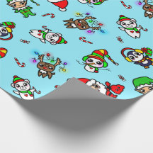 Sött mönster för Kawaii jultecken