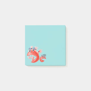 Sött Monster Galet Roliga Barn Post-it Block