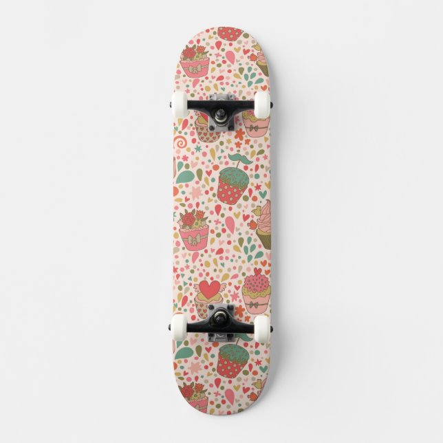 Sött mönster old school skateboard bräda 21,6 cm (Framsida)