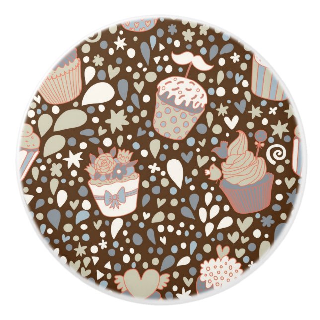 Sött mönster som göras av smaklig muffins knopp (Framsidan)