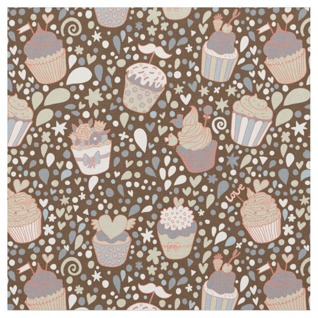 Sött mönster som göras av smaklig muffins tyg (Närbild)