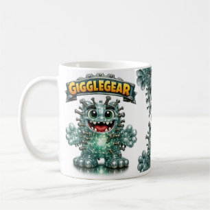 Sött monster som heter "Giggle Gear" Kaffemugg
