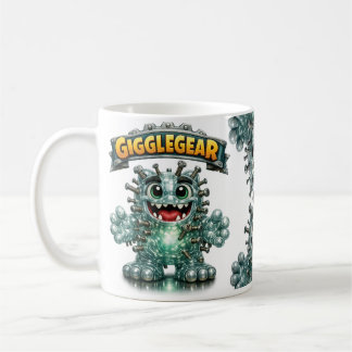 Sött monster som heter "Giggle Gear" Kaffemugg