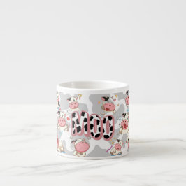 Sött “Moo Cow” serie-design Espressomugg