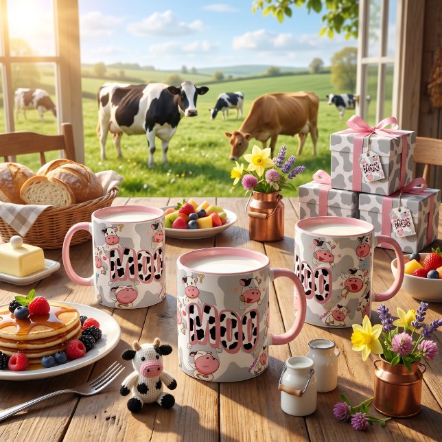 Sött “Moo Cow” serie-design Mugg (Skapare uppladdad)