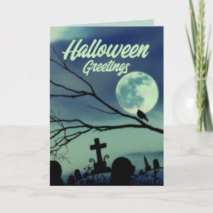 Sött Mörkrets Gothic Halloween Hälsning-kort Kort