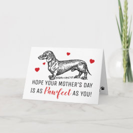 Sött mors dag från hunden | Dachshund Kort