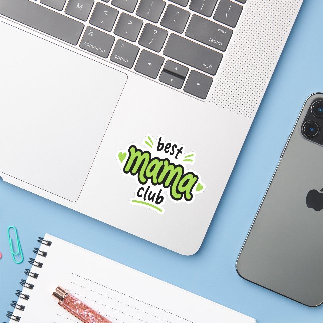 Sött Morsdagspresent Klistermärken (Laptop med iPhone)