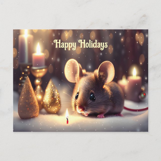 Sött mus firar jul  vykort (Framsida)