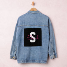 Sött Namn & Monogram | Svart Vitt & Rosa