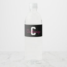 Sött Namn & Monogram | Svart Vitt & Rosa
