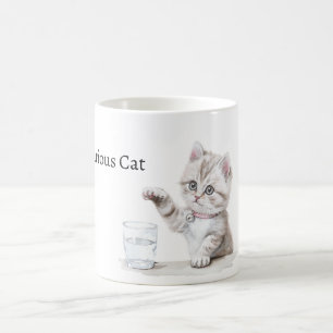 Sött Nyfiket Kattglas Kaffemugg