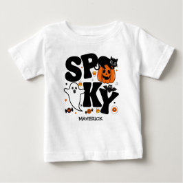 Sött och kusligt Halloween Svart och Orange T Shirt