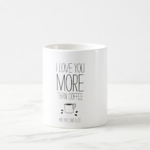 Sött och roligt älskar jag dig mer än kaffemugg
