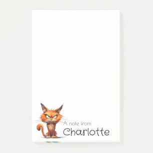 Sött orange serie katt namn post-it block