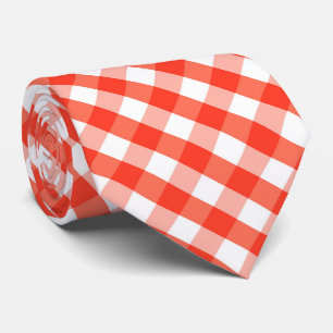 sött orange vitt rutigt kakel mönster slips