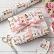 Sött paketpapper för kattens födelsedag