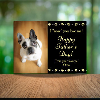 Sött pälsbaby Gott fars dag från hunden Kort