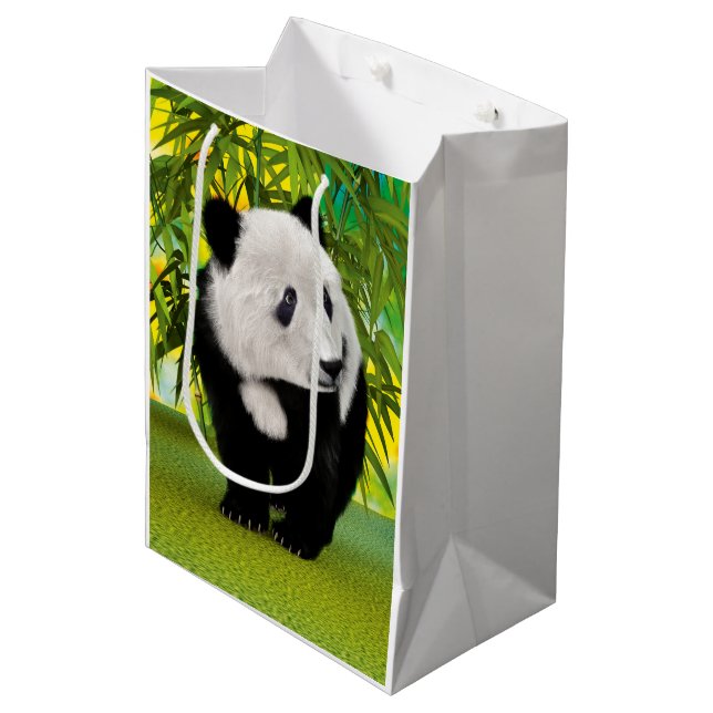 Sött Panda Björnunge Kawaii Djurälskare Present (Framsidan Vinklad)