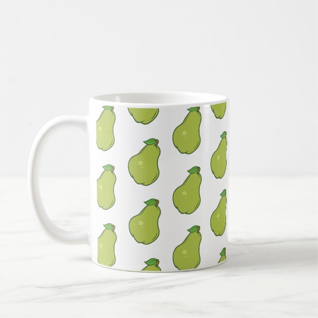 Sött päronmönster kaffemugg (Vänster)
