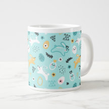 Sött påskhar-mönster Kawaii kaniner ägg
