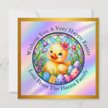 Sött påskkyckling, blommor och färgglada ägg