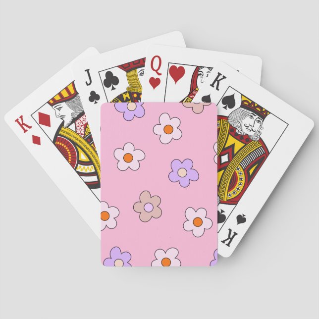 Sött pastell blom-mönster casinokort (Baksidan)