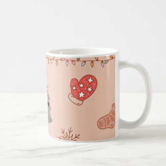 Sött Pastell Nostalgiskt Retro Jul Kaffemugg