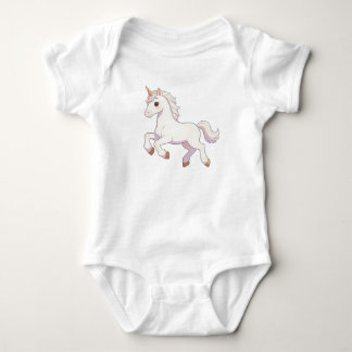Sött Pastell Regnbåge Enhörning Springande Kawaii T Shirt