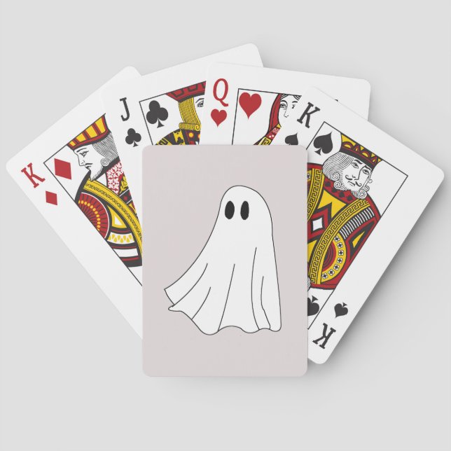 Sött Pastell Spök Mönster Casinokort (Baksidan)