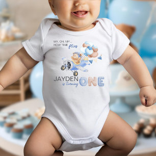 Sött Pastellblått Brunt Björnunge Fyller Ett T Shirt
