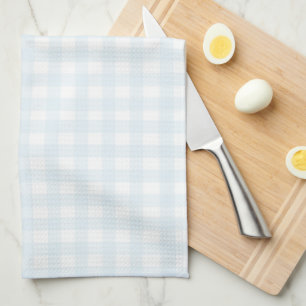 Sött pastellblått gingham kökshandduk