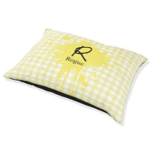 Sött pastellgult gingham-mönster