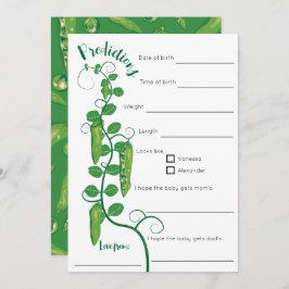 Sött pea baby babyduschspel inbjudningar