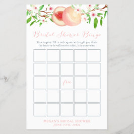 Sött Peach Orchard Möhippa Bingo-spelkort Flygblad