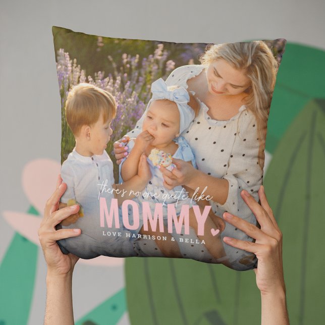 Sött personligt foto present till MAMMA Kudde (Skapare uppladdad)