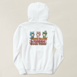 Sött Pixel-spelare Vänner Konstverk Hoodie