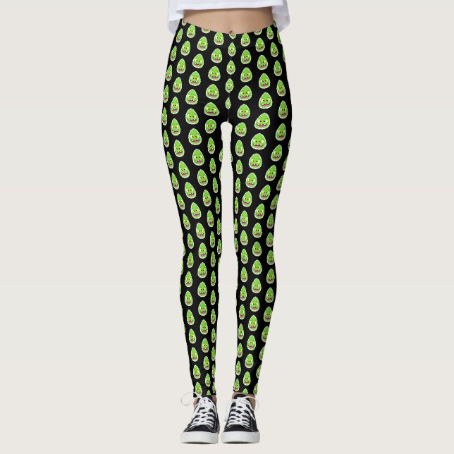 Sött pixlat äggmonster leggings (Framsida)