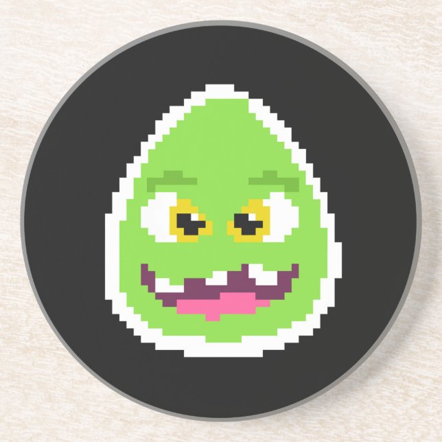 Sött pixlat äggmonster underlägg (Framsidan)