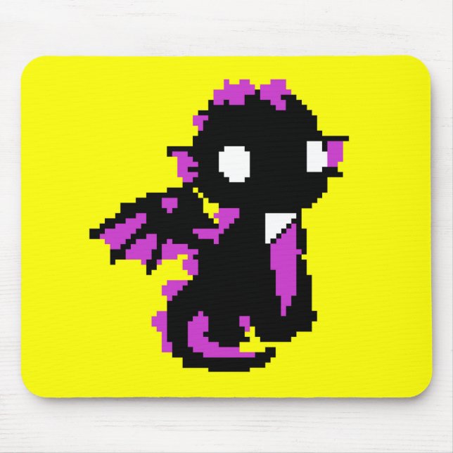 Sött pixlat drakbarn musmatta (Framsidan)
