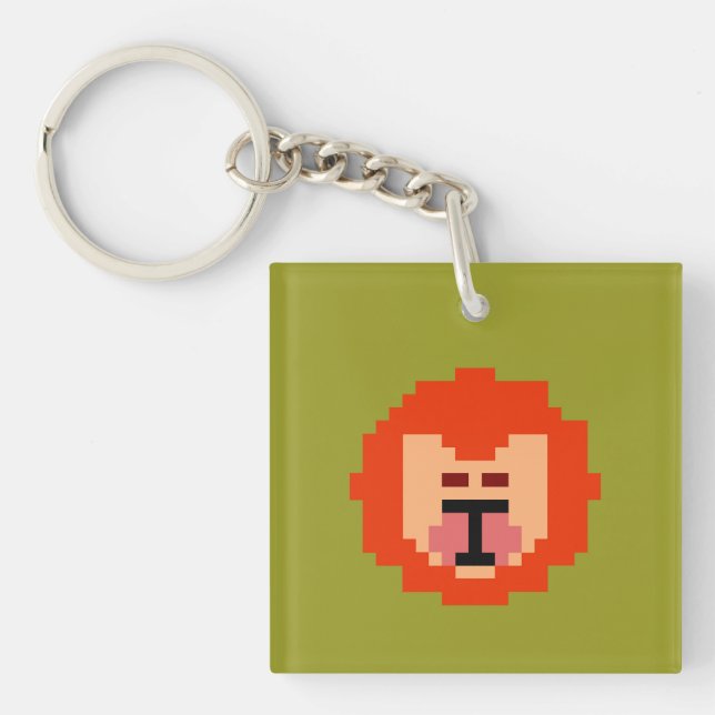 Sött pixlat lejonansikte  (Framsidan)