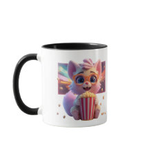 Sött Popcorn Kitty Kaffe Mugg
