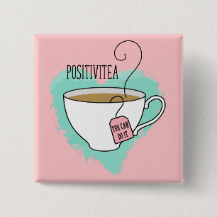 Sött Positivitea-present för examen, nytt jobb Knapp
