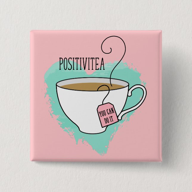 Sött Positivitea-present för examen, nytt jobb Knapp (Framsida)