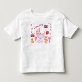 Sött present Färgstark klänning för liten flicka T Shirt