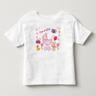 Sött present Färgstark klänning för liten flicka T Shirt