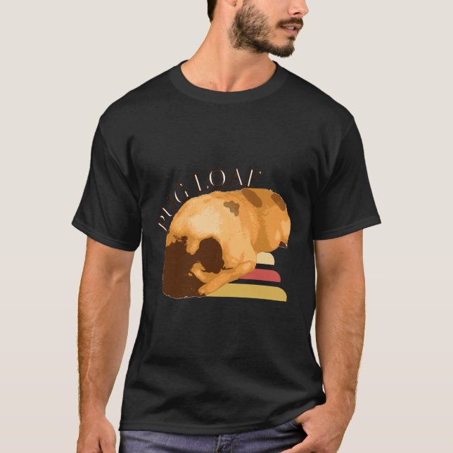 sött pug limpa t-shirt design 170 (Framsida)